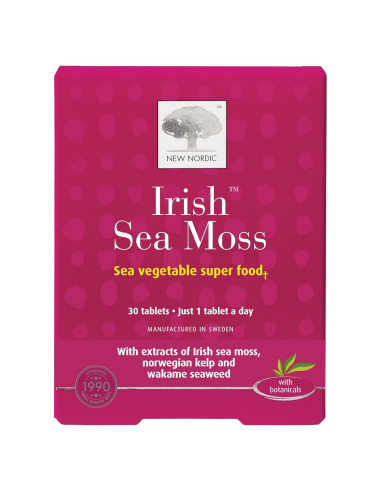 Suplemento de Musgo Irlandés New Nordic 30 Tabletas Veganas