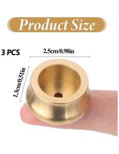 Soporte de Incienso de Latón Trinkrittey - 3 Piezas Doradas 2