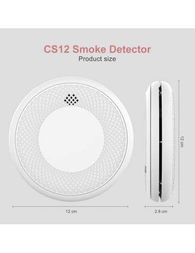Detector de Humo Runidur CS12 - Alarma Fotoeléctrica 6 Pzas