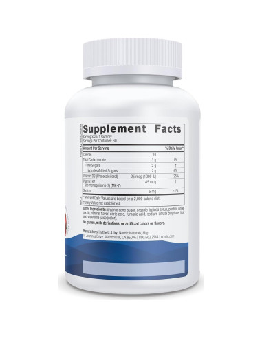 Gomitas de Vitamina D3 + K2 Nordic Naturals 60 Unidades 1000 UI