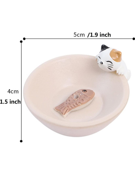 Soporte de Incienso Newwe Gato de Resina 5 cm para Meditación Soporte de Incienso Newwe Gato de Resina 5 cm para Meditación