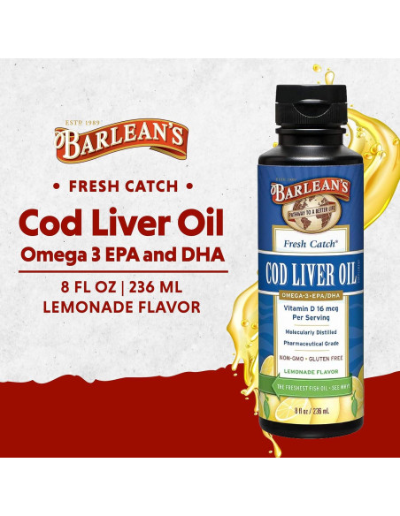 Suplemento Líquido Omega 3 Barlean 236.6 ml con Vitamina D Suplemento Líquido Omega 3 Barlean 236.6 ml con Vitamina D
