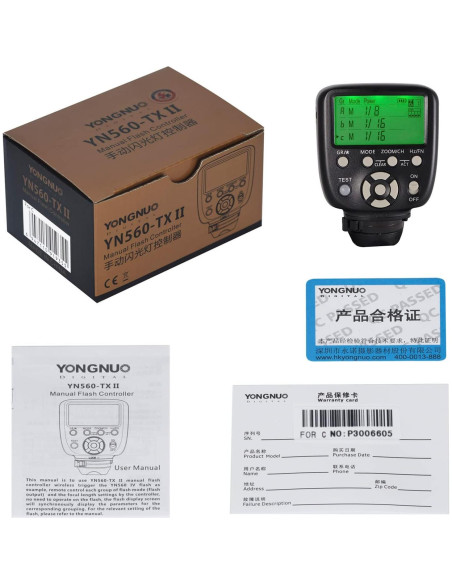 Controlador Remoto de Flash YONGNUO YN560-TX II para Canon Controlador Remoto de Flash YONGNUO YN560-TX II para Canon