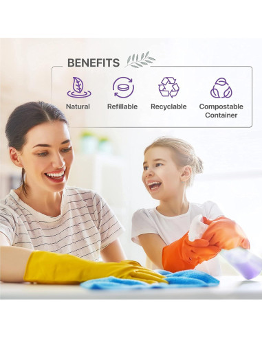 Recargas Limpiador Multiusos Nune - Tabletas Lavanda 6 Unidades