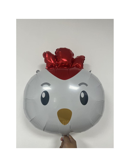5 Globos de Pollo de Aluminio CYMYLAR para Fiesta 5 Globos de Pollo de Aluminio CYMYLAR para Fiesta