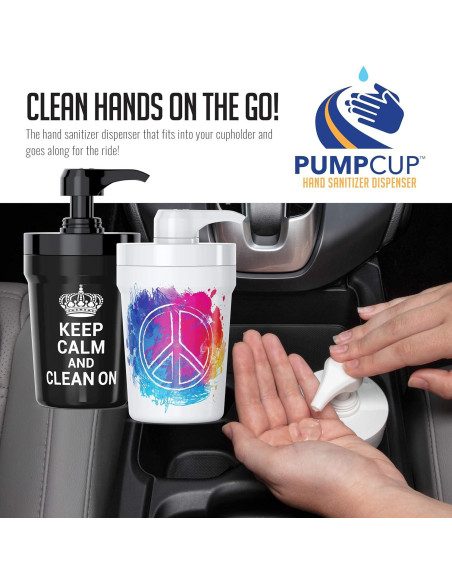 Dispensador de desinfectante PumpCup 236.6 ml cara sonriente Dispensador de desinfectante PumpCup 236.6 ml cara sonriente