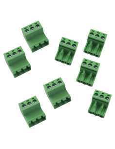 Conector de Terminal de Tornillo 3 Pines LQ Industrial 4 Sets