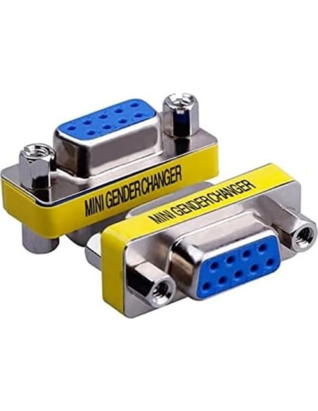 Paquete de 2 adaptadores DB9 hembra a hembra RS232 LuoQiuFa Paquete de 2 adaptadores DB9 hembra a hembra RS232 LuoQiuFa