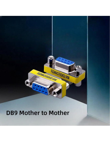 Paquete de 2 adaptadores DB9 hembra a hembra RS232 LuoQiuFa