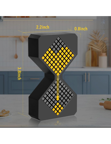 Temporizador Digital de Arena YEARBEIHAO 1-30 Minutos Negro