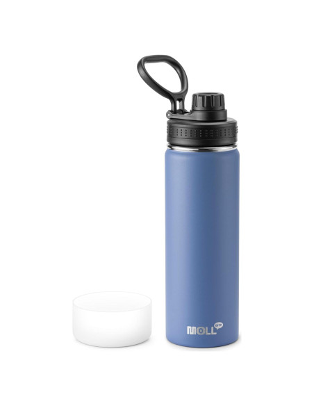 Botella de Agua Deportiva Mollcity 650 ml Acero Inoxidable Azul Botella de Agua Deportiva Mollcity 650 ml Acero Inoxidable Azul