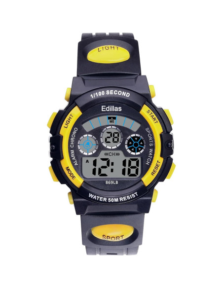 Reloj Digital Infantil Yadelai 869LB 50M Impermeable LED 7 Colores Reloj Digital Infantil Yadelai 869LB 50M Impermeable LED 7 Colores
