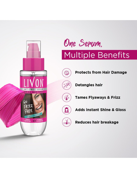 Suero para Cabello Livon 97.6 ml | Sin Frizz y Brillante | Aceite de Argán Suero para Cabello Livon 97.6 ml | Sin Frizz y Brillante | Aceite de Argán