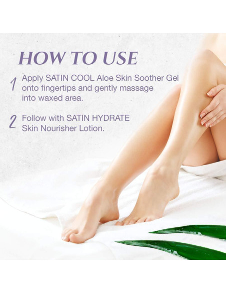 Gel Calmante de Aloe Vera Satin Smooth 473 ml - Post-Cera Gel Calmante de Aloe Vera Satin Smooth 473 ml - Post-Cera