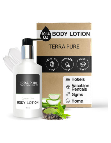 Loción de Té Verde Terra Pura 287 ml con Miel y Aloe Vera