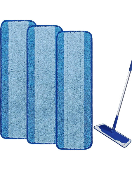 Paquete de 3 Paños de Microfibra para Mopa Bona 46x13.5cm Paquete de 3 Paños de Microfibra para Mopa Bona 46x13.5cm