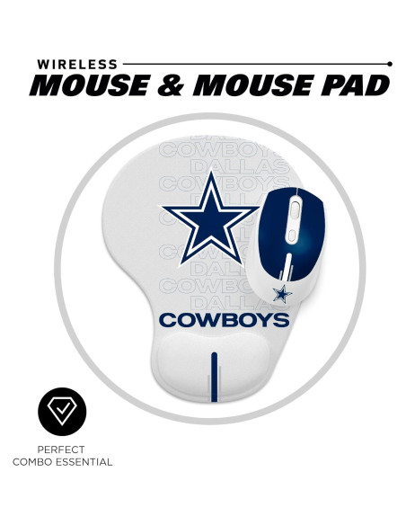 Mouse Inalámbrico y Alfombrilla SOAR NFL Delfines Miami Mouse Inalámbrico y Alfombrilla SOAR NFL Delfines Miami