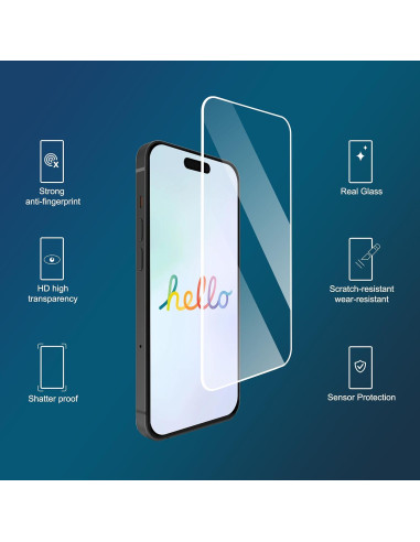 Protector de Pantalla Ailun Vidrio Templado para iPhone 16/15/15 Pro 6.1"