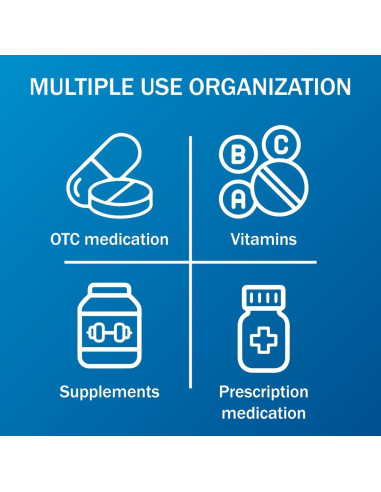 Organizador de Pastillas AM/PM Amazon Basic Care 7 Días