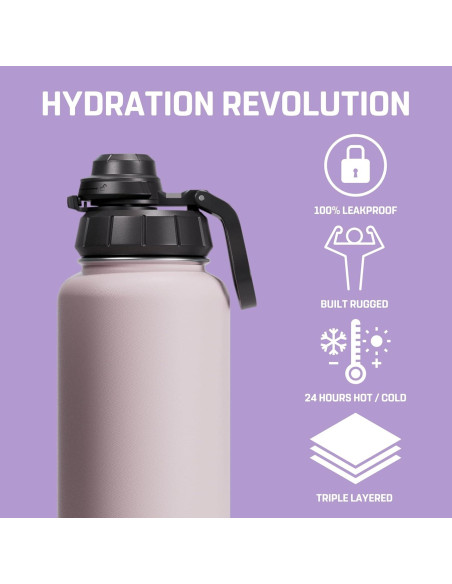 Botella Infusora de Té Vesmoon 0.95L Acero Inoxidable Lila Botella Infusora de Té Vesmoon 0.95L Acero Inoxidable Lila