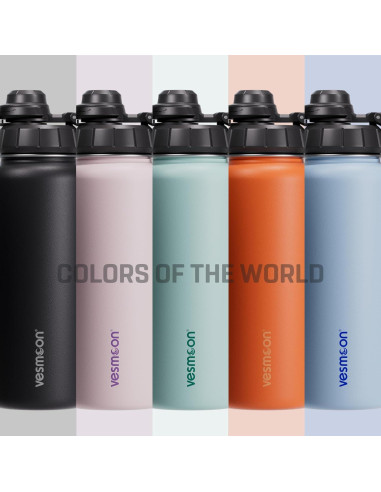 Botella Infusora de Té Vesmoon 0.95L Acero Inoxidable Lila