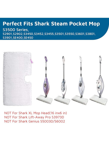 Paños de Reemplazo para Mop de Vapor Flammi S3500, 4 Unidades