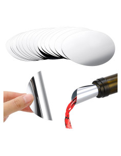 50 Discos Válvula de Vino Plateados Reutilizables 7.5 cm