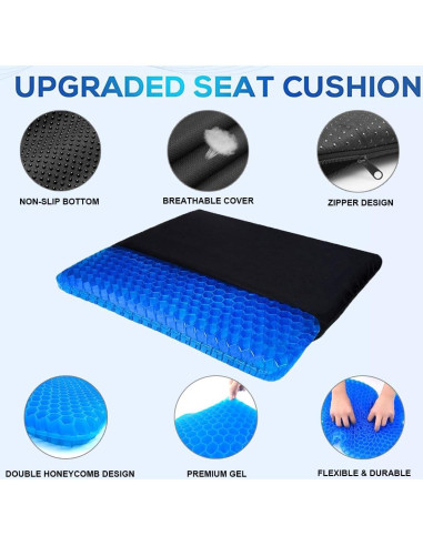 Cojín de Gel Refrigerante Helishy 42x36cm Antideslizante