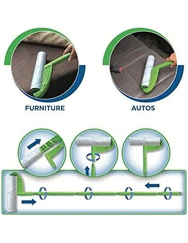Rodillo Adhesivo Leo MegaClean 10" Ancho 6 Rollos para Mascotas