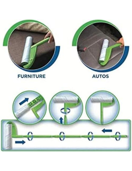 Rodillo Adhesivo Leo MegaClean 10" Ancho 6 Rollos para Mascotas Rodillo Adhesivo Leo MegaClean 10" Ancho 6 Rollos para Mascotas
