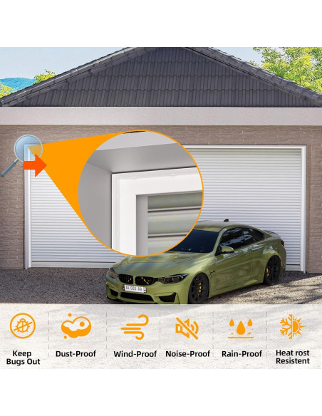 Sello de Puerta de Garaje Elvone 12.19m TPE Blanco Universal