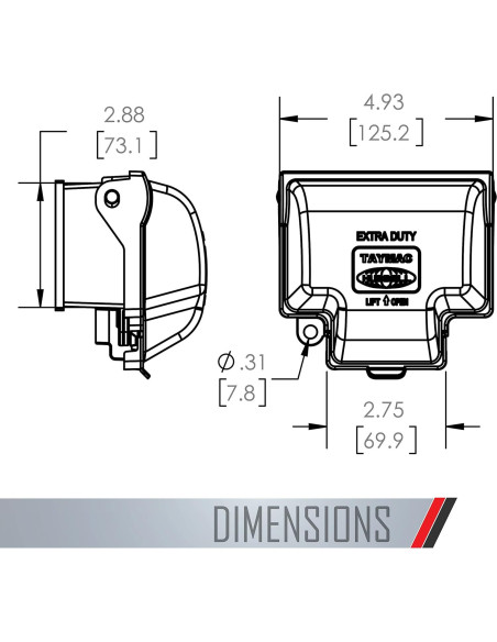 Cubierta de Receptáculo Metálica TayMac MX3300 Gris 1 Gang Cubierta de Receptáculo Metálica TayMac MX3300 Gris 1 Gang
