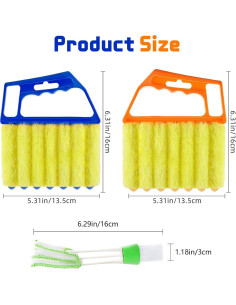 4 Piezas Limpiador de Persianas Starfa Lab, 7 Dedos y Mini 2