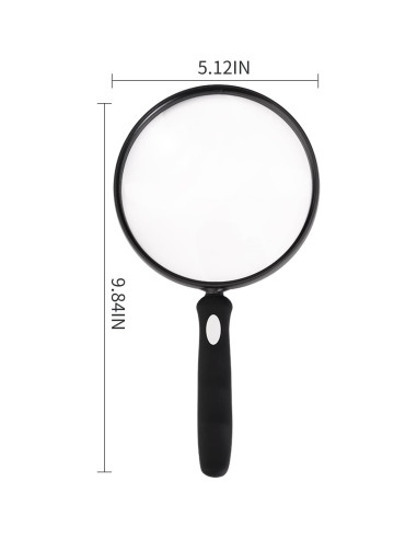 Lupa de Mano SKGXMAGN 10X con Lente Antirreflejo 13 cm