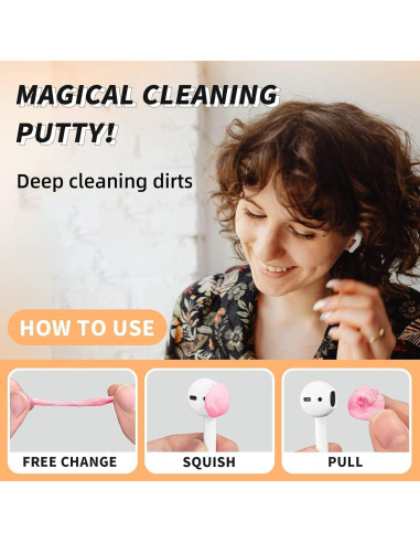 Kit de limpieza para AirPods MOLOPPO - Masilla reutilizable y herramientas