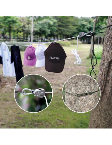 Cuerda de Ropa Retráctil Vigorport 5.8M para Camping y Hogar