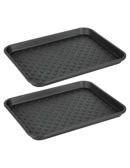 Bandeja de Plástico iDesign para Fregadero - Juego de 2, 43x33 cm, Negro Bandeja de Plástico iDesign para Fregadero - Juego de 2, 43x33 cm, Negro