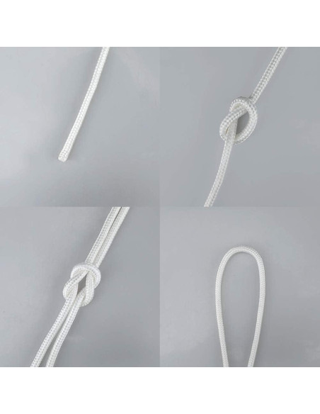 Cuerda de Nylon Trenzada jijAcraft 30.48m 6mm Blanca Multiusos Cuerda de Nylon Trenzada jijAcraft 30.48m 6mm Blanca Multiusos