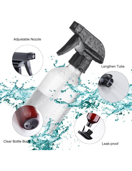 Botellas de Spray Teyssor 300 ml - 2 Paquetes - Libre de BPA Botellas de Spray Teyssor 300 ml - 2 Paquetes - Libre de BPA
