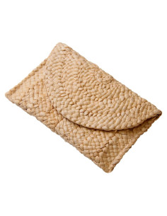 Bolso de mano de paja Freie Liebe 27x16 cm Beige