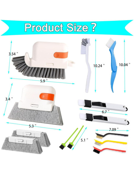 Kit de Cepillos de Limpieza SCCUP 13 Piezas para Ranuras Kit de Cepillos de Limpieza SCCUP 13 Piezas para Ranuras