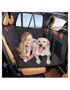 Extensor de Asiento Trasero YJGF para Perros Negro 132x64 cm