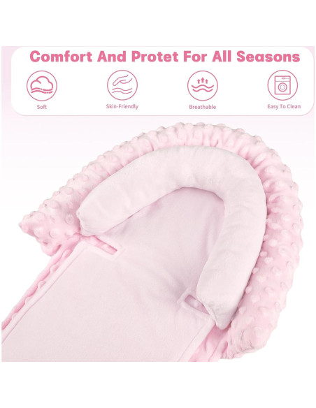 Inserto para asiento de auto HNHUAMING rosa para bebés Inserto para asiento de auto HNHUAMING rosa para bebés