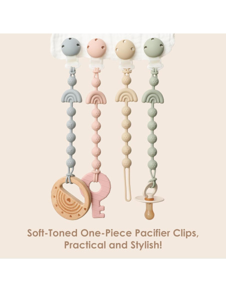 Clip de Chupete para Bebé Andy Bear Set de 3 Silicona Clip de Chupete para Bebé Andy Bear Set de 3 Silicona
