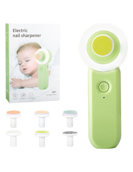 Lima de Uñas Eléctrica Dudumom con Luz LED y 7 Cabezas Lima de Uñas Eléctrica Dudumom con Luz LED y 7 Cabezas