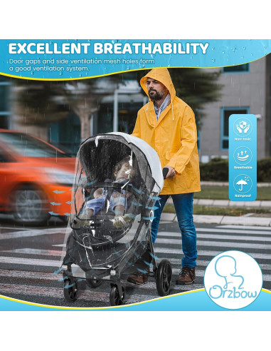 Cubierta de Lluvia Universal IvyWind para Cochecito - Impermeable