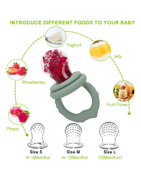 Socub Alimentador de Frutas para Bebés 2 Piezas Silicona BPA Free Socub Alimentador de Frutas para Bebés 2 Piezas Silicona BPA Free