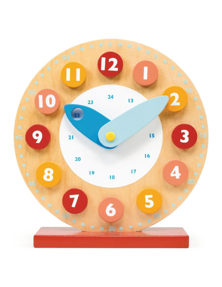 Reloj de Enseñanza Mentari - Juguete de Madera 19.3x20.5cm Reloj de Enseñanza Mentari - Juguete de Madera 19.3x20.5cm