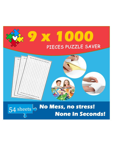 Hojas Adhesivas para Rompecabezas x54 - Preservar 9x1000 Piezas