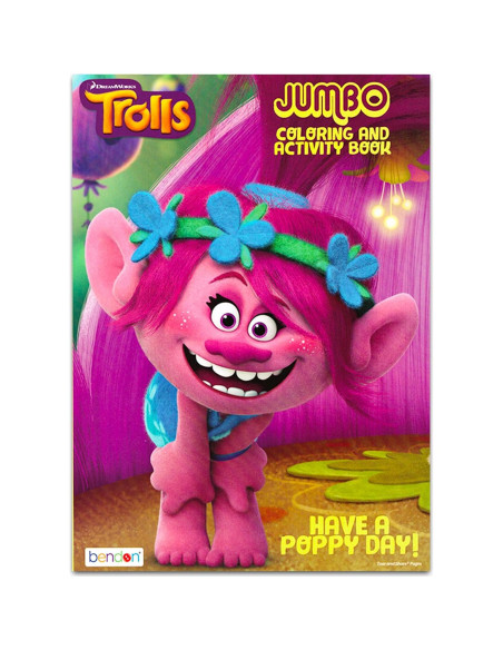 Conjunto de Libro para Colorear Trolls Imagine Ink con Crayones y Stickers Conjunto de Libro para Colorear Trolls Imagine Ink con Crayones y Stickers